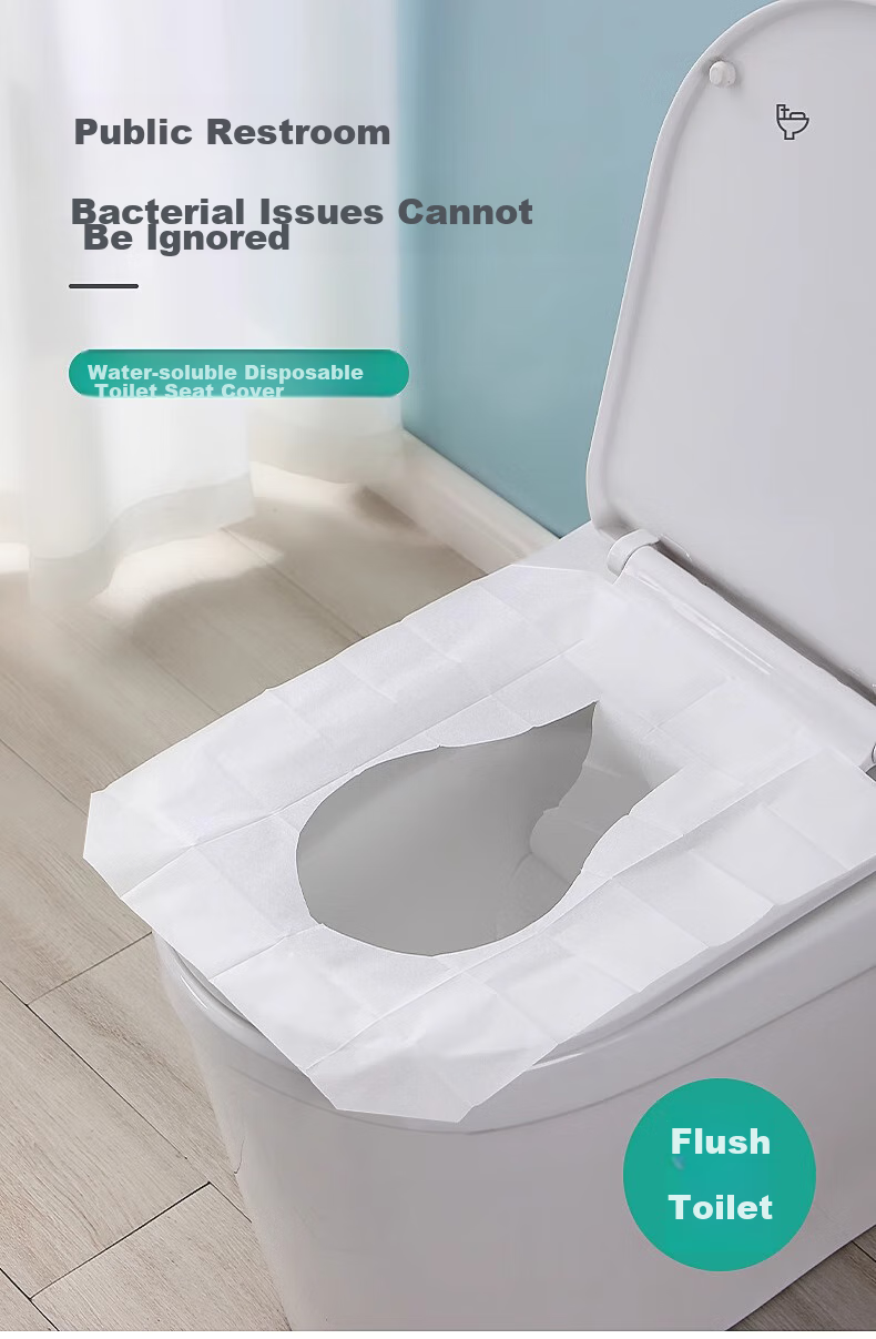 Jinghuisichuang Disposable Toilet Seat Covers, 250 Sheets, Soluble Water Bathroom Toilet Seat Pads, Postpartum Toilet Stickers 1