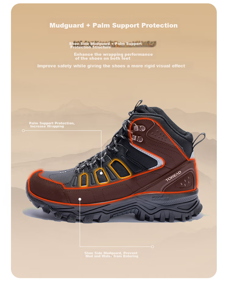 TOREAD Hiking Boots, Autumn And Winter Couple's Warm Wear-Resistant Cold-Proof Trail Shoes, Outdoor High-Top Trekking Shoes, TFBBCM92933 4