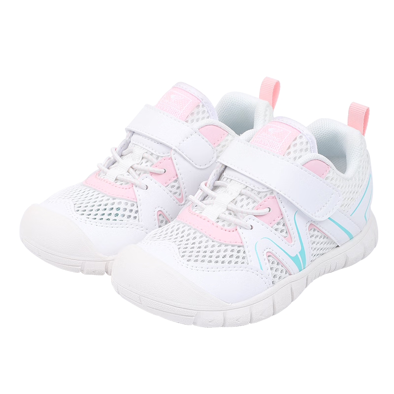 Dr. Jiang Toddler Sneakers Sports Shoes Spring Boys Girls Comfortable Breathable Kids Shoes 2B14A1010CW Pink/White Size 34