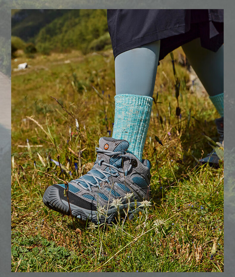 Merrell Outdoor Shock-Absorbing Hiking Shoes for Women, MOAB3MID WP Mid-Top Waterproof Breathable Non-Slip Wear-Resistant Mountaineering Boots 5