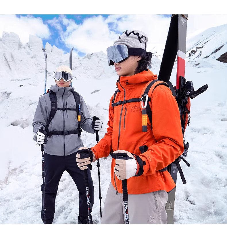 CAMEL Himalaya Series | Outdoor Hard Shell Ski Suit for Men And Women, Windproof, Waterproof, Cold-Resistant Ski Wear, Size L 10