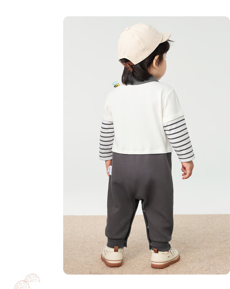 BALABALA Baby Romper Autumn Boys Outing Jumpsuit Fake Two-Piece 200324120104 7