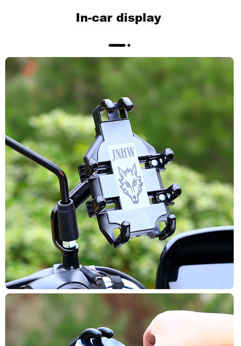 Dipuer Eight-Claw Electric Vehicle Phone Holder, Navigation Car Phone Mount, Motorcycle Mountain Bike Handlebar Fixed Phone Bracket, Handlebar Model 10