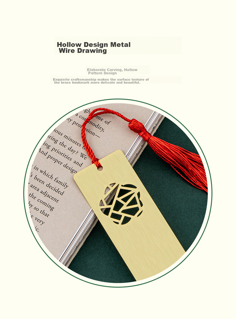 TIANSE Brass Bookmark Gift Box, Chinese Style Metal Souvenir for Teachers, Forbidden City Cultural And Creative Memorabilia, Business Annual Meeting Birthday Gift TS-5941 Good Fortune 7
