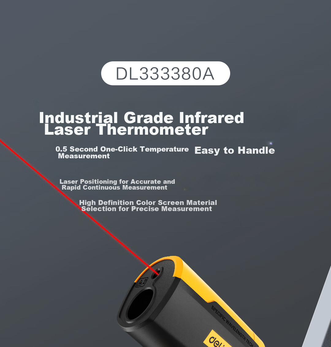 Deli Infrared Thermometer, Industrial High-Precision Temperature Gun, Kitchen Baking Water And Oil Temperature Gu 2