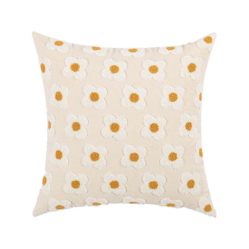 AVIVI Sofa Cushion Pillow, Bed Backrest, Car Lumbar Support, Office Small Daisy Flower with Pillowcase Core, Huaya