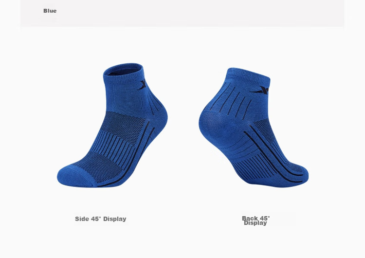 XTEP Men's Socks, Dry And Skin-Friendly Athletic Socks, Five-Pair Pack, Mixed Colors And Solid Colors, Moisture-Wicking, Breathable for Summer And Autum 10