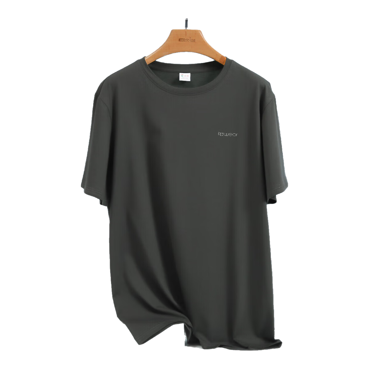 Hodo Men's Undershirt T-Shirt, Summer Short Sleeve, 100% Cotton, Comfortable And Breathable, Suitable for Outer Wear, All-In Design, Dark Gray, Size 175