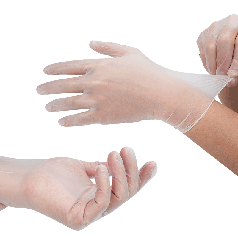 INTCO Disposable PVC Gloves, 100 Medium-Sized Gloves for Kitchen, Dishwashing, Catering, Household Chores, Waterproof Inspection Gloves