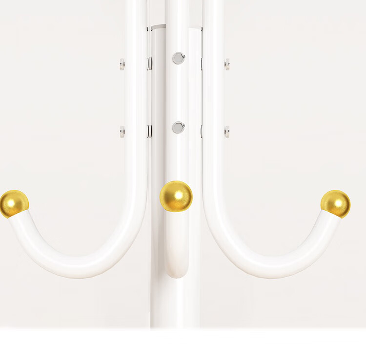 Anerya Iron Coat Rack, Floor-Standing Bedroom Clothes Hanger, Simple Indoor Multi-Hook Garment Stand, Luxury White Versio 13