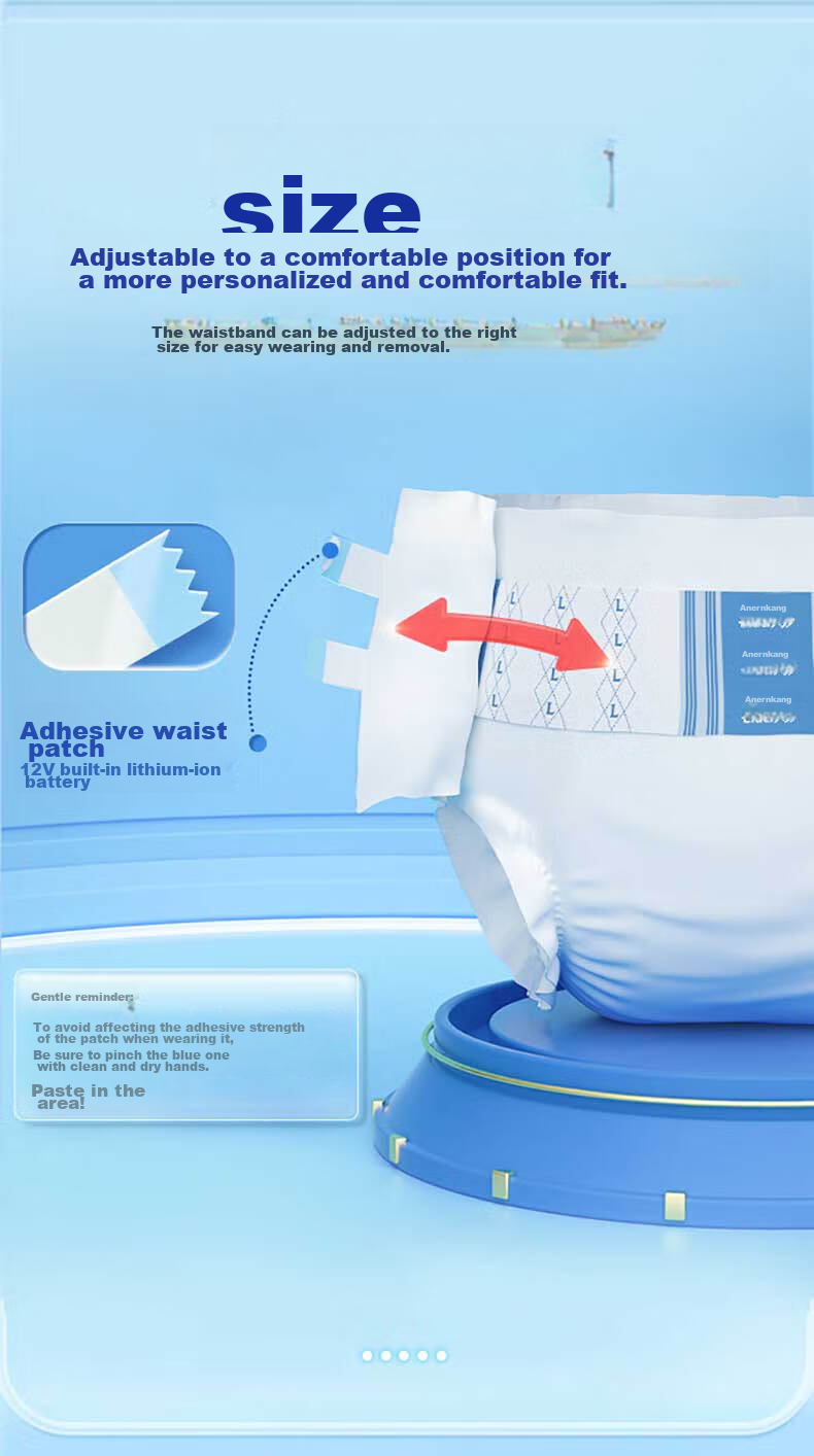 Elderjoy Ultra-Absorbent Dry Adult Diapers, M Size, 80 Pieces, Waist Circumference 80-105cm, Adult Incontinence Pads for Elderly, Quick-Absorbing And Leak-Proof 5