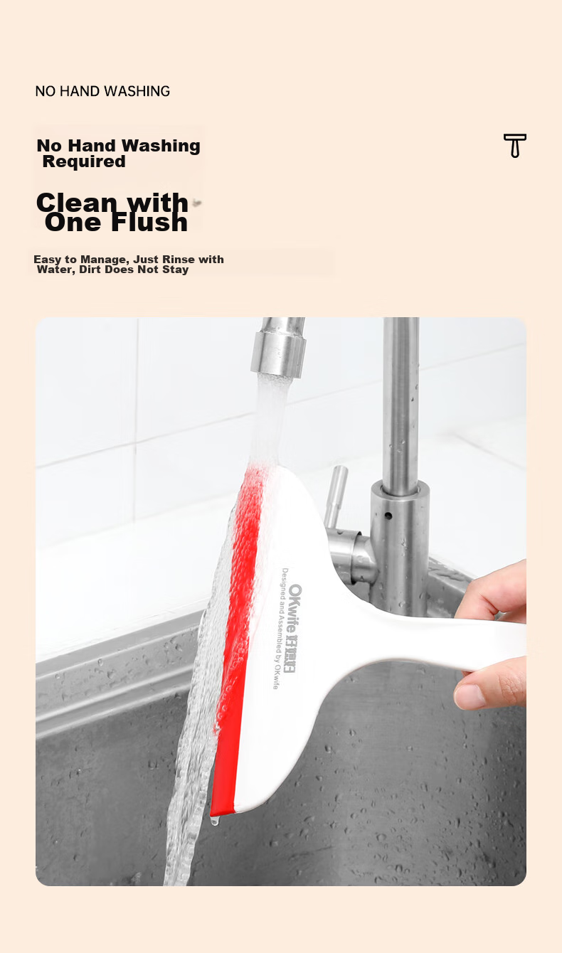 OKwife Glass Squeegee, Window And Mirror Cleaning Tool for Home Use, Kitchen Countertop Cleaner, Multi-Functional Squeegee 6