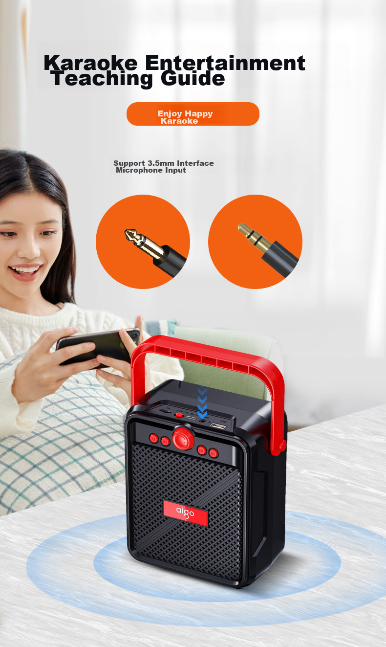 Aiguozhe T51 Bluetooth Speaker, Outdoor Square Dance Sound System, High Volume Handheld Portable Speaker, Small Home Subwoofer Amplifier, Street Vending Payment Player 8