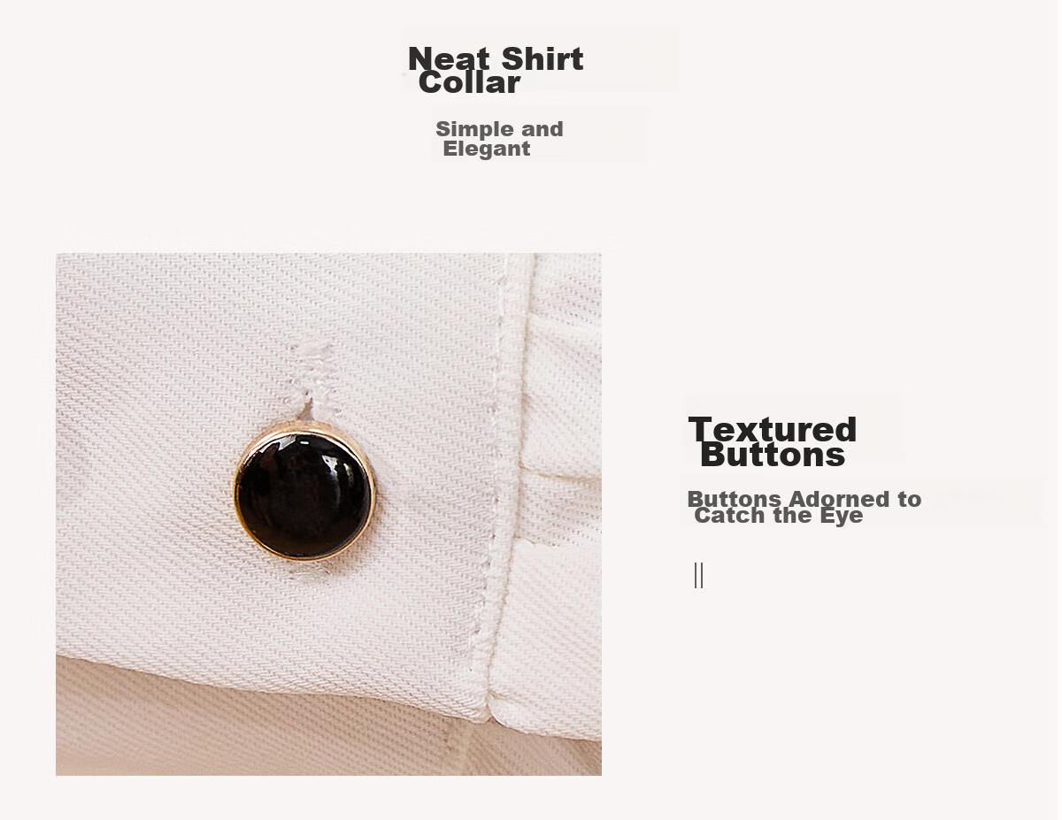 Chushen Long-Sleeve Shirt for Women, Professional Attire, Suitable for Students' Interviews, Elegant Casual Wear, Commuter White Blouse Top S43S001 Size M 7