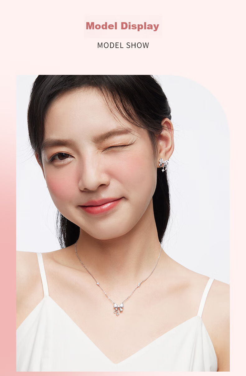 Kadiro Heartbeat Sweet Dream Necklace for Women 925 Silver Pendant Clavicle Chain New Year Birthday Gift for Girlfriend 8
