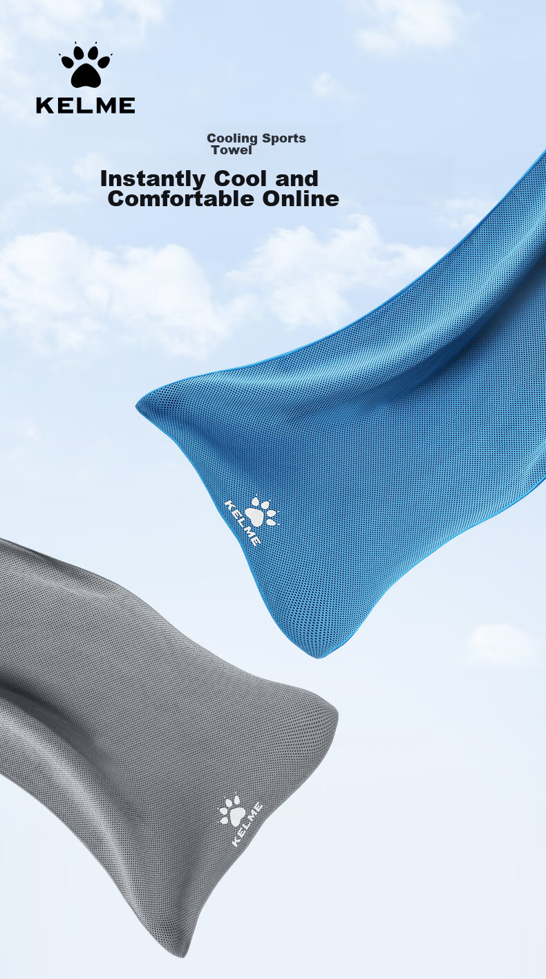 KELME Cooling Sports Towel, Sweat-Absorbing Quick-Drying Fitness Badminton Running Swimming Face Towel, Cooling And Temperature-Reducing Sweat-Wiping Towel for Men And Wome 1