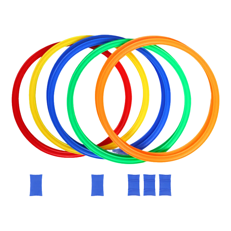 COODORA Sensory Integration Training Toy Equipment, Hula Hoop, Jumping House, Physical Fitness Exercise Toys, Team Building Outdoor Interactive Parent-Child Grid