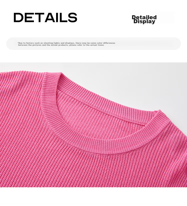 Dme [Sweet Oxygen Sweater] Spring And Autumn Youthful Fashionable Hollow Design Pink Airy Stylish Knit Sweater for Wome 15
