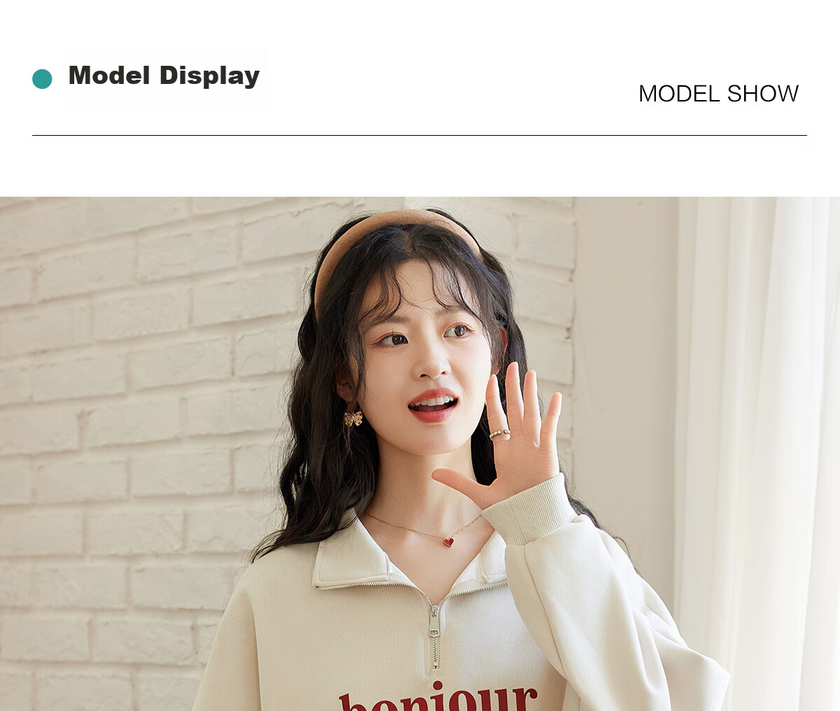 Halo Queen Women's Sweatshirt, Spring And Autumn American-Style POLO Collar, Trendy Letter Print, Loose Casual Pullover, New Product H143W1034 28