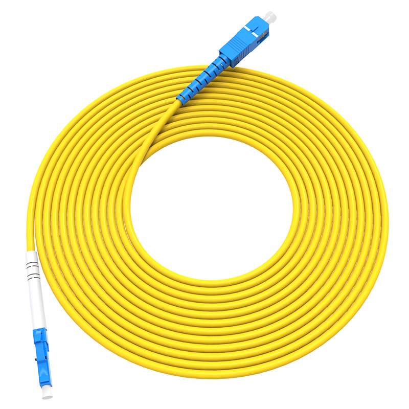 Nokoxin 1-Meter Telecom-Grade Single-Mode Single-Core Fiber Optic Patch Cable, Home Fiber Optic Extension Cord, Optical Transceiver Tail Fiber, Supports Customized Length, UPC Connector SC-LC