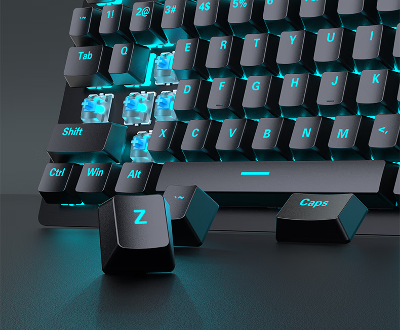 HP K10G Mechanical Keyboard with Blue Switches, Wired Keyboard for Gaming, E-Sports, Office Work And PUBG, 104 Keys Full-Size Compatible with Laptops And Desktop Computers, Full Anti-Ghosting 17