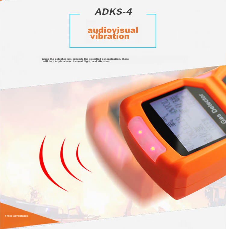 EDKORS Four-In Gas Detector, Oxygen, Carbon Monoxide, Hydrogen Sulfide, Combustible Gas Alarm, Confined Space Alarm 11
