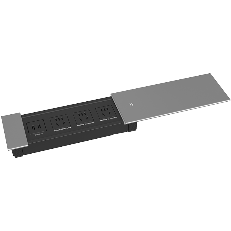 Shuxiang Embedded Socket, Desktop Socket, Embedded Power Strip, Island Furniture, Tabletop Desk, Dining Table Hidden Socket with USB/Type-C Sliding Cover, Embedded Power Strip