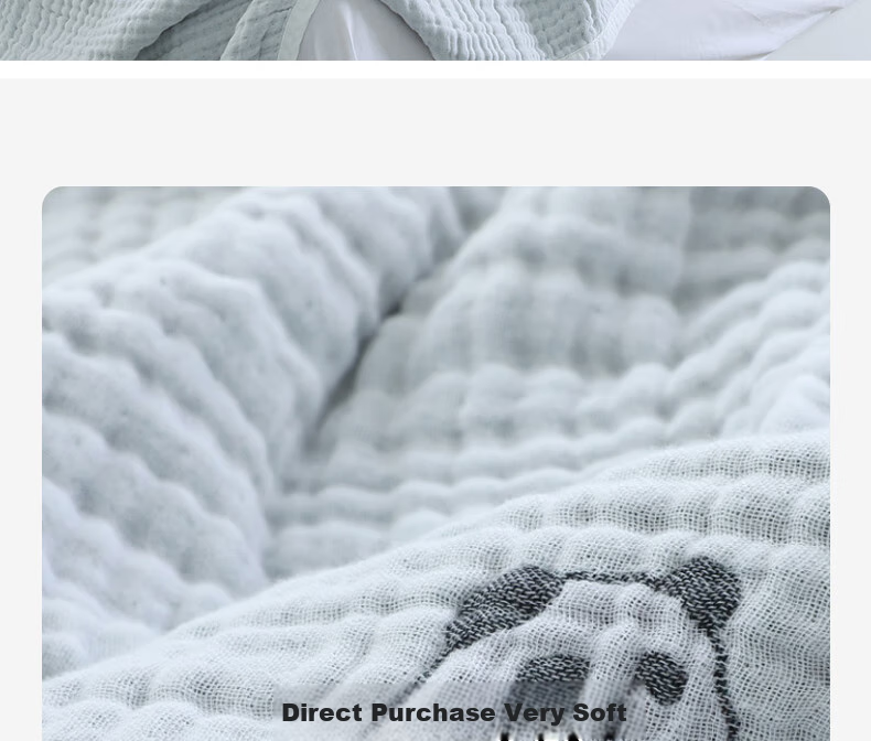 KING SHORE Class A Pure Cotton Six-Layer Gauze Towel Blanket, Washable Air Conditioning Quilt, Multifunctional Nap Cover, Blanket, One Piece 5