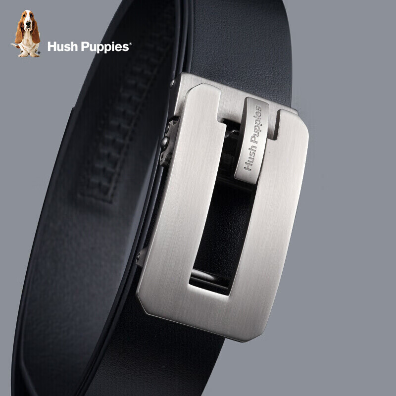 Hush Puppies Genuine Leather Belt for Men with Automatic Buckle, Business Style Waistband Gift Box Set, Birthday Present for Boyfriend Or Father