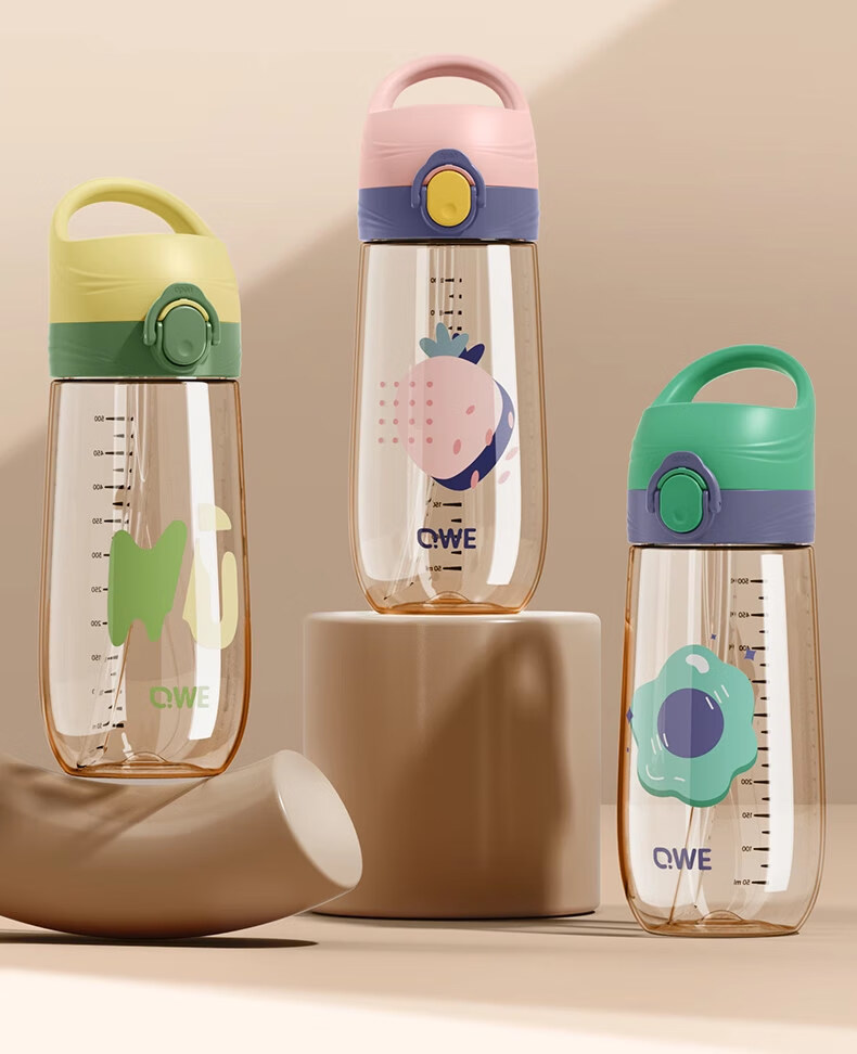 QWE Straw Cup 500ml Havana Yellow PPSU Large Capacity Maternity Water Bottle Sugar Resistant Graduated Cup Shatterproof Can Hold Hot Water 23