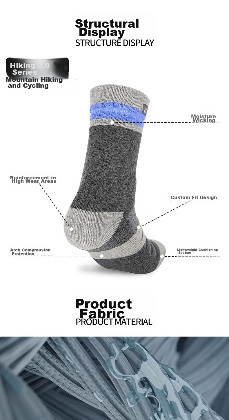 ALPINT MOUNTAIN Ermont Women's Professional Hiking Socks, CoolMax Socks, High-Top Quick-Drying Breathable Sports Socks for Mountaineering 12