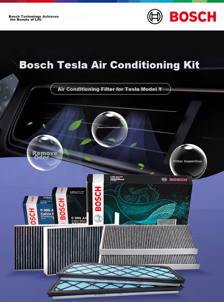 BOSCH Air Conditioning Filter HEPA Tesla Maodou Model Y Activated Carbon Filter, 6-Pack (Installation Tools Included) 1