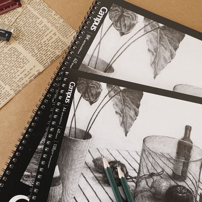 Блокнот KOKUYO Campus Spiral-Bound Drawing Notebook для студентов, скетчпад, 40 листов, WCN-CSKD1341