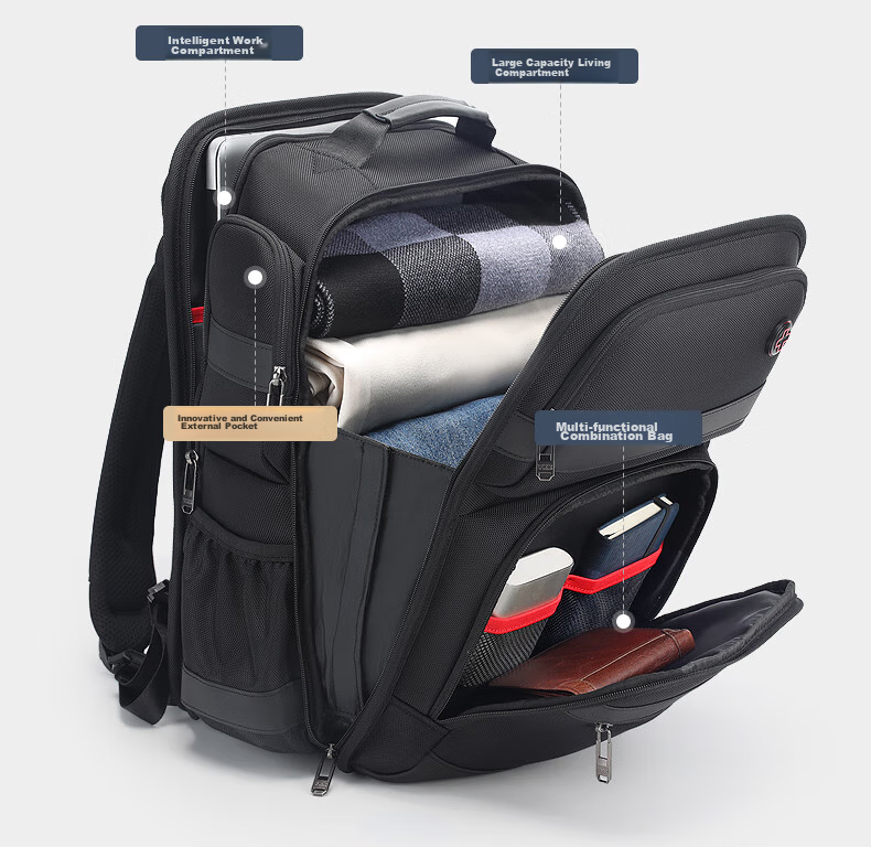 CROSSGEAR Cross Medal Weight Reduction Master Business Backpack for Men, 16-Inch Laptop Backpack, Large Capacity Travel Bag for Business Trips 18