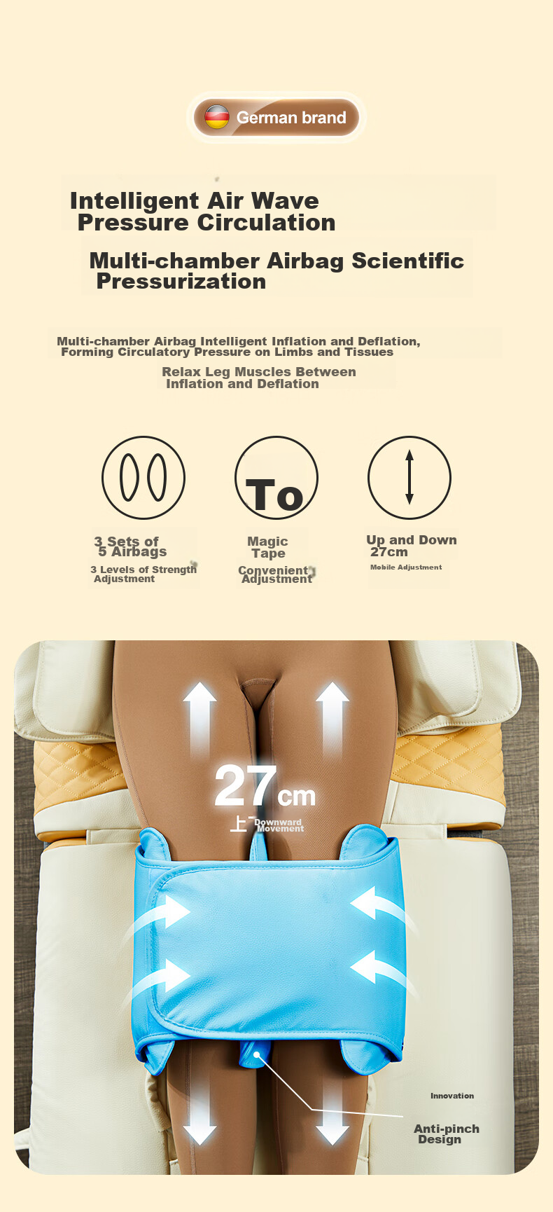 CLORIS [Price Protection 618] German Air Wave Full Body Massage Pad, Waist Massager, Massage Mat for Neck, Shoulder, Back And Buttocks, Hot Compress, Gift for Husband Or Wife on May 20th, Q1 12