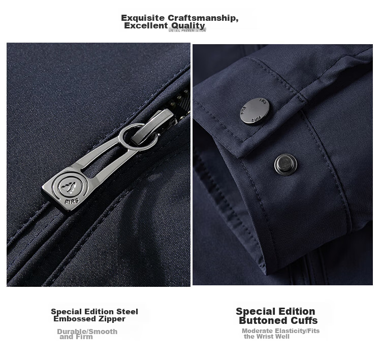 Shanshan [Three-proof Fabric] Executive Jacket with Lapel Collar Men's Business Windproof Commuter Wrinkle-resistant Civil Servant Durable Menswear 7