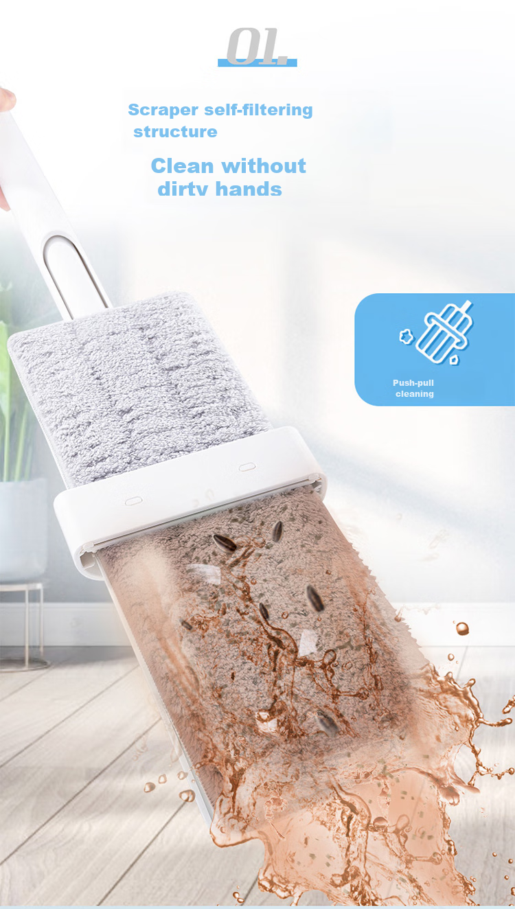 MIAOJIE Magic Squeegee Broom 36cm Silicone Non-Stick Hair, Single Floor Scraper Three-In Bathroom Dry And Wet Dual-Use 2