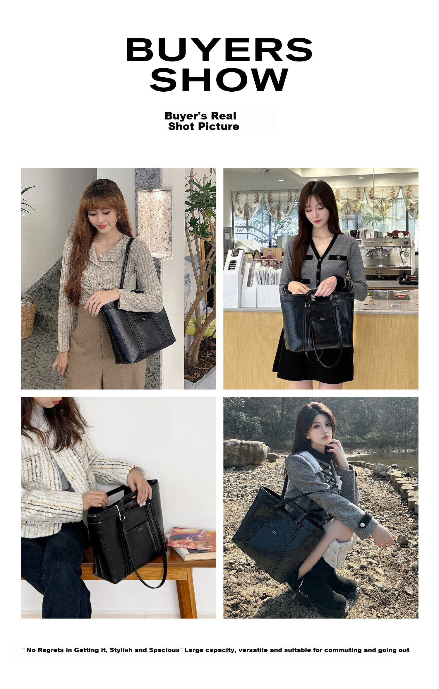 Cnoles [Same As Zhang Tianai], Tote Bag for Women, Large Capacity, Commuter Shoulder Bag, High-End Brand, Mo Lan Handbag 7