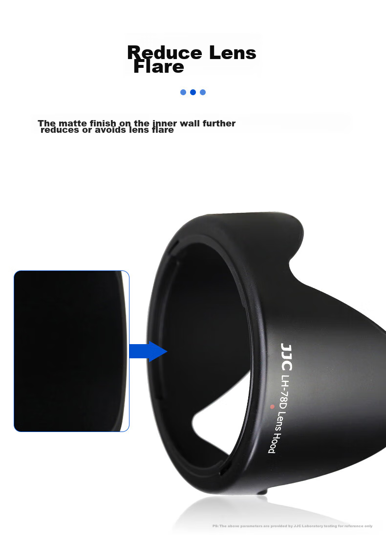 JJC Compatible with Canon EF-S 18-200 IS Lens Hood, 72mm, EW-78D 4
