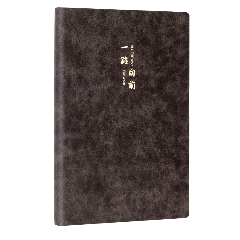 Deli B5 Lambskin Notebook Leather Cover Business Office Journal Fashion Writing Series (One Way Forward) 120 Sheets BP104 Black