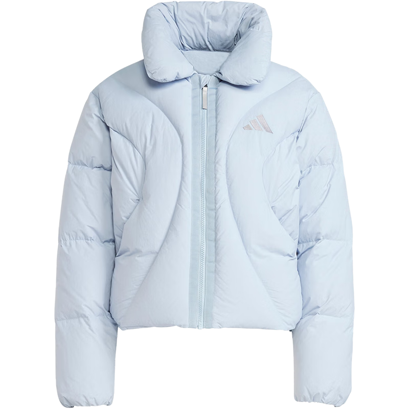 Adidas Women's Winter Regular Duck Down 600 Fill Power Blue Stand Collar down Jacket, JG5933 A/XL