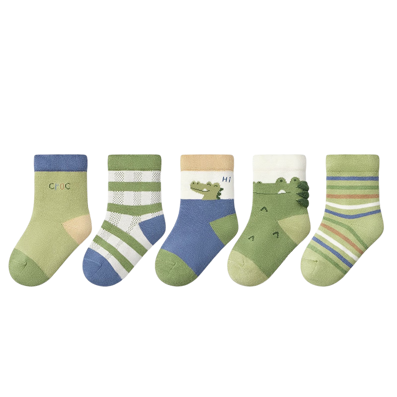 Niduoxiong Children's Socks, Autumn And Winter Cotton Socks, Loose-Top Cartoon Kids' Socks, Breathable Comfortable Baby Socks, Seamless Infant Socks