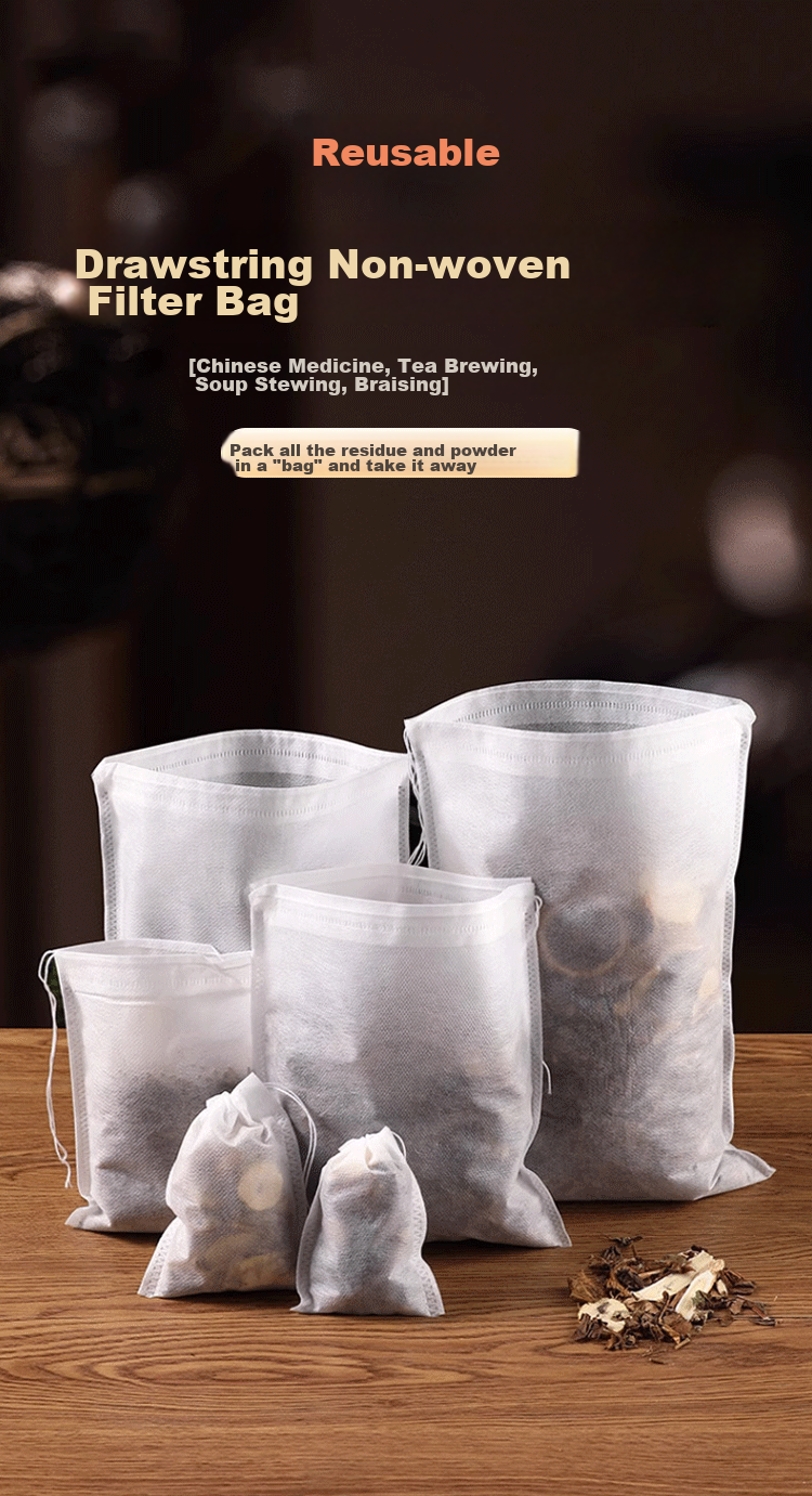 SHUANG YU Non-Woven Filter Bags Tea Bags Herbal Medicine Bags 100 Spice Bags Braising Bags Disposable Decoction Bags Spice Bags 1