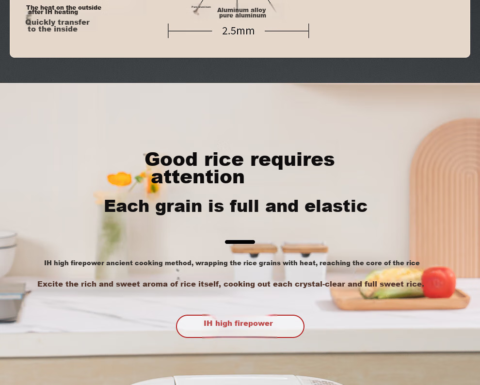TIGER Rice Cooker Pro Smart Variable Pressure IH Japanese Imported Earthenware Coated Pressure Rice Cooker for 2-3 People, Glossy White, 3L, JPT-H10C 16