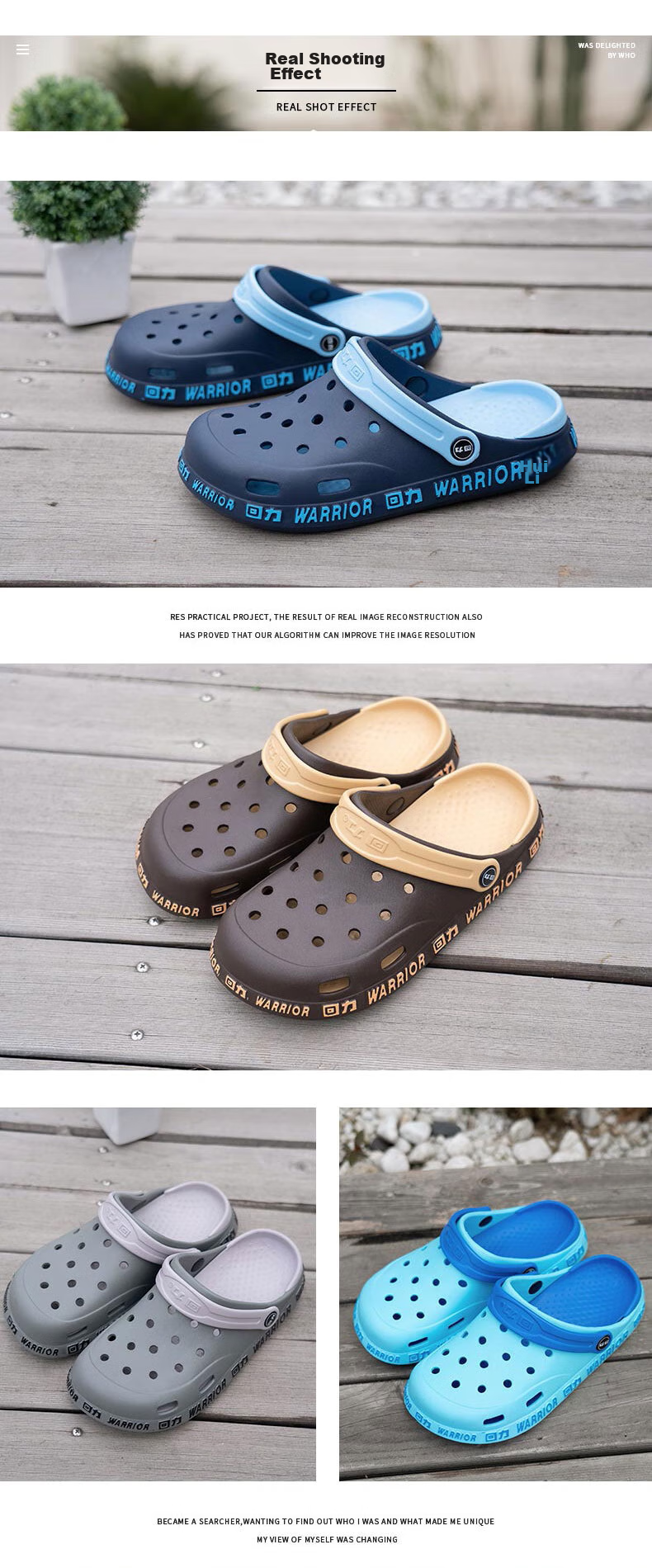 Huili Perforated Shoes, Couple Style, Closed-Toe, All-Season, Indoor And Outdoor Casual Travel, Two-Way Wear, Beach Shoes, Lightweight, Breathable, Comfortable, Durable Sandals, Women's Style HL0119, Pearl White, Size 39 6