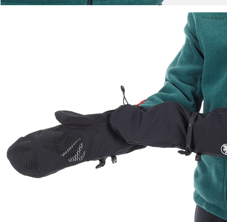 MAMMUT Shell Unisex Outdoor Climbing Windproof Quick-Dry Wear-Resistant Gloves 1190-00030 Black Size 6 7