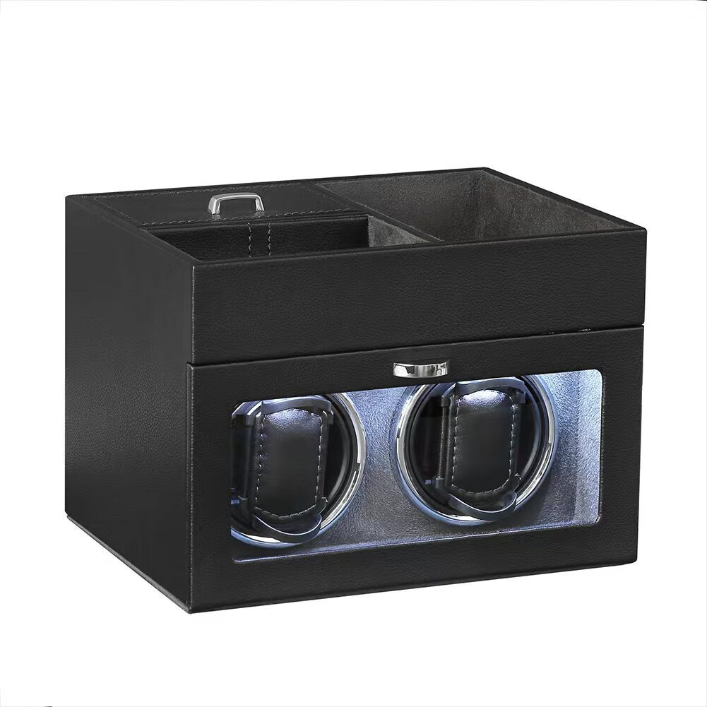 DUOJINJIANG Dual-Position Magnetic Anti-Magnetic Silent Watch Winder with Imported Movement, Moisture-Proof Storage Box for Watches, AI Smart Watch Care Device 8