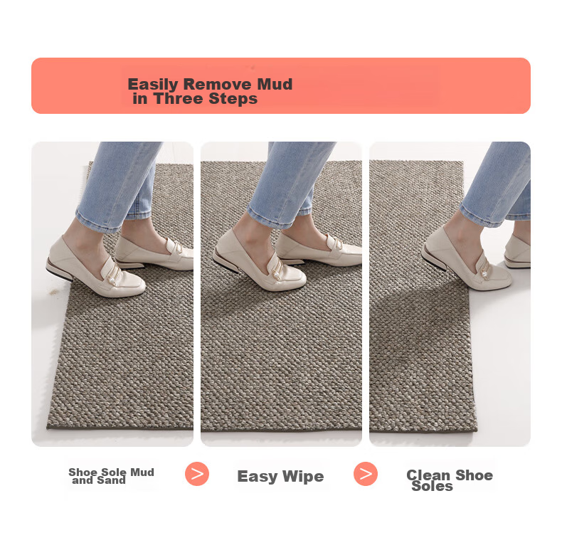 Dajiang New Zealand Wool Doormat, Customized High-End Entrance Rug, Doorway Foot Mat, 55x85cm 5