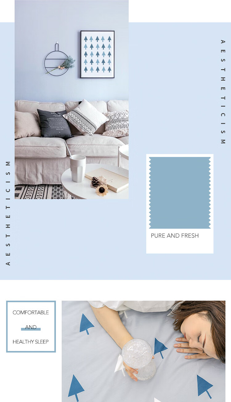 Dohia Pure Cotton Bed Sheet, Single Dormitory Bedspread, Single Piece Bedding, 0.9 Meter, 1.2x2.3 Meter 2