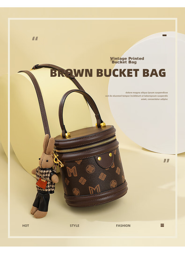 Aiqinghai Handbag, Women's Bag, Bucket Bag, Cylinder Bag, Crossbody Bag, Brand Shoulder Bag, Birthday And Mother's Day Gift, Practical Present for Mom 1
